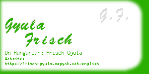 gyula frisch business card
